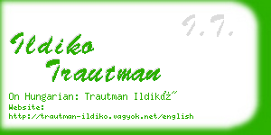 ildiko trautman business card